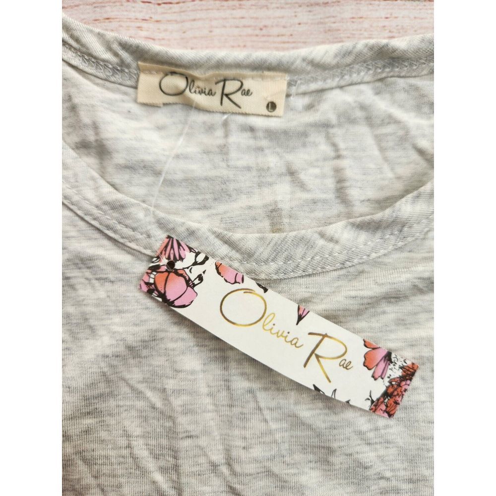 NWT Olivia Rae Light Heather Gray Top Tank Size Large cropped style lightweight